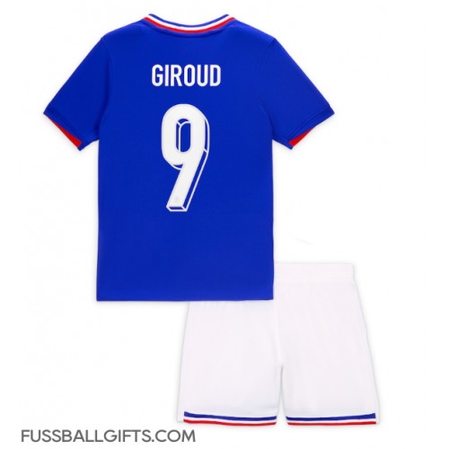 Frankreich Olivier Giroud #9 Fußballbekleidung Heimtrikot Kinder EM 2024 Kurzarm (+ kurze hosen)